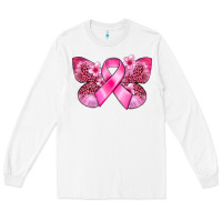 White Cancer butterfly Long Sleeve Tee - FaDigitalArtStudio