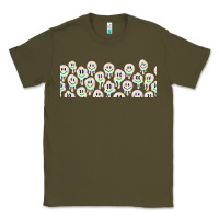 Army Green retro smiley faces Classic Tee - TumblerDesignByShophia