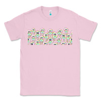 Bubblegum Pink retro smiley faces Classic Tee - TumblerDesignByShophia