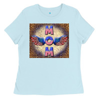 Baby Blue American mom Ladies Tee - TumblerDesignByShophia