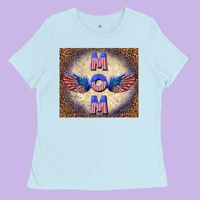 American Mom Ladies Tee Designed By Tumblerdesignbyshophia
