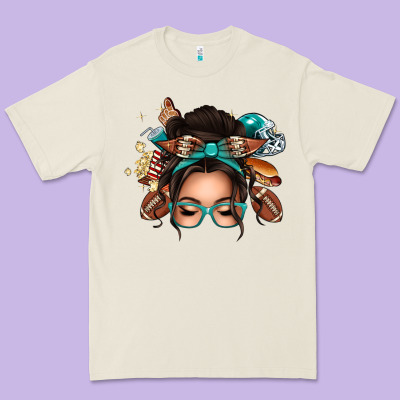 American Football Messy Bun Premium Tee Designed By Texasbilliewilder
