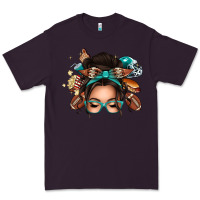Plum american football messy bun Premium Tee - texasbilliewilder