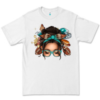 White american football messy bun Premium Tee - texasbilliewilder