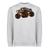 Heather Grey monster truck Heavyweight Sweatshirt - Artiststas