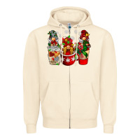 Sandshell Christmas coffee gnome Zipper Hoodie - BarkalooDesign