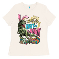 Bone Happy Easter Day T-Rex Ladies Tee - HowdyJamesFarm