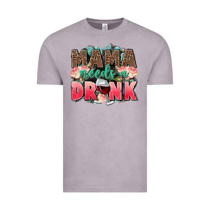 Mama Needs A Drink Mothers Day Vintage Tee by CowGirlArtShop | Teevron