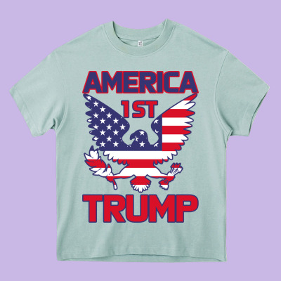 Trump America First Eagle Heavy Core Tee Designed By Bettercallsaul