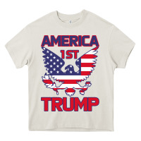 Cream Trump America First Eagle Heavy Core Tee - Bettercallsaul