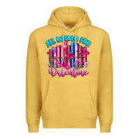 Antique Gold All Booked For Valentines Premium Hoodie - CowhideDigitalArt