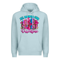 Blue Mist All Booked For Valentines Premium Hoodie - CowhideDigitalArt