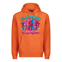Carrot All Booked For Valentines Premium Hoodie - CowhideDigitalArt