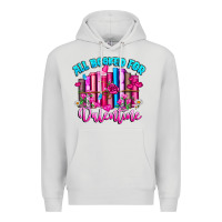 Dove Grey All Booked For Valentines Premium Hoodie - CowhideDigitalArt