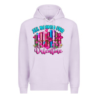 Lilac All Booked For Valentines Premium Hoodie - CowhideDigitalArt