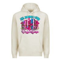 Oatmeal Heather All Booked For Valentines Premium Hoodie - CowhideDigitalArt