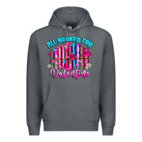 Rock All Booked For Valentines Premium Hoodie - CowhideDigitalArt