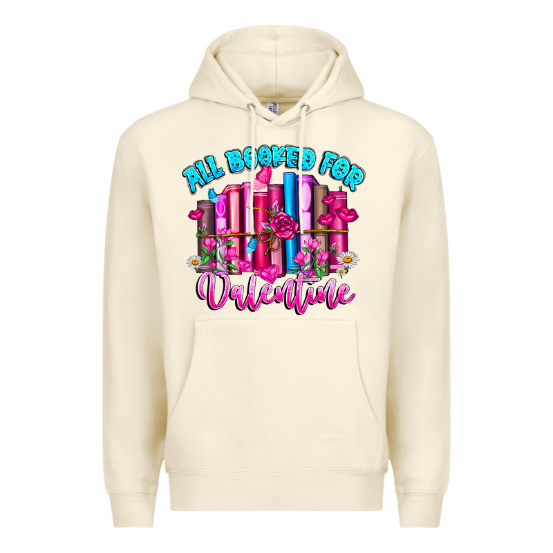 All Booked For Valentines Premium Hoodie by CowhideDigitalArt | Teevron