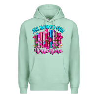 Seafoam All Booked For Valentines Premium Hoodie - CowhideDigitalArt