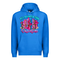 True Royal All Booked For Valentines Premium Hoodie - CowhideDigitalArt