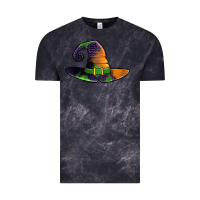 Cloud Black Purple leopard witch hat Vintage Tee - Jasminsmagicworld