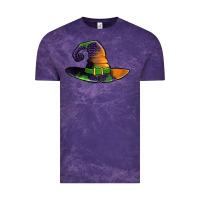 Cloud Purple Purple leopard witch hat Vintage Tee - Jasminsmagicworld