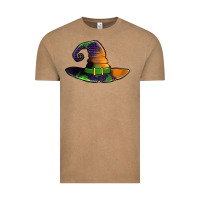 Vintage Coffee Purple leopard witch hat Vintage Tee - Jasminsmagicworld