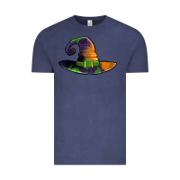 Vintage Denim Purple leopard witch hat Vintage Tee - Jasminsmagicworld