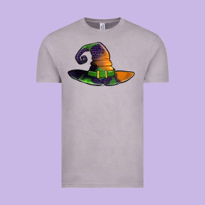 Purple Leopard Witch Hat Vintage Tee Designed By Jasminsmagicworld