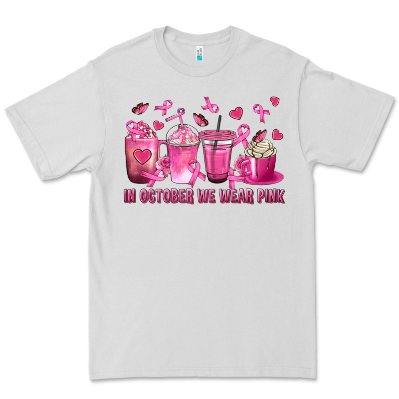 In October We Wear Pink With Breast Cancer Coffee Premium Tee by texasbilliewilder | Teevron