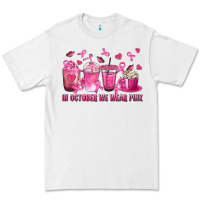 White In October We Wear Pink with Breast Cancer Coffee Premium Tee - texasbilliewilder