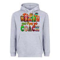Heather Grey nacho average coach Heavyweight Hoodie - AdoDesignShop