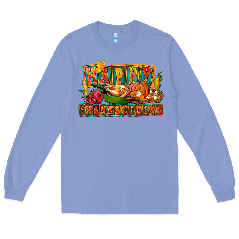 Happy Thanksgiving Long Sleeve Tee by FaDigitalArtStudio | Teevron