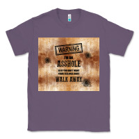 Lavender warning i'm an asshole with rusty background Classic Tee - TumblerDesignByShophia