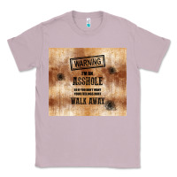 Lilac warning i'm an asshole with rusty background Classic Tee - TumblerDesignByShophia
