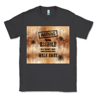 Smoke warning i'm an asshole with rusty background Classic Tee - TumblerDesignByShophia