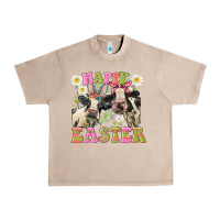 French Oak Happy Easter Heifers Easter Day Urban Heavy Tee - CowGirlArtShop
