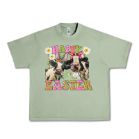 Oil Green Happy Easter Heifers Easter Day Urban Heavy Tee - CowGirlArtShop