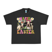 Pigment Black Happy Easter Heifers Easter Day Urban Heavy Tee - CowGirlArtShop