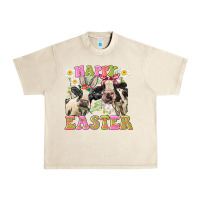 Sandshell Happy Easter Heifers Easter Day Urban Heavy Tee - CowGirlArtShop