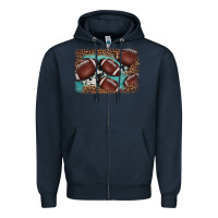 Navy American football leopard cowhide turquoise  leather background Zipper Hoodie - BarkalooDesign