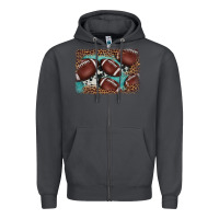 Smoke American football leopard cowhide turquoise  leather background Zipper Hoodie - BarkalooDesign
