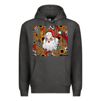 Charcoal Heather western santa claus Premium Hoodie - Jasminsmagicworld