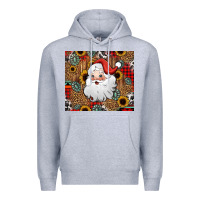 Heather Grey western santa claus Premium Hoodie - Jasminsmagicworld