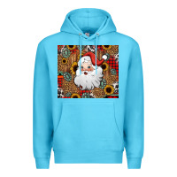 Ocean Blue western santa claus Premium Hoodie - Jasminsmagicworld