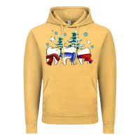 Vintage Mustard dental christmas tree teeth and winter ado Vintage Hoodie - OliviaCreatesArt