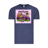 Vintage Denim Mardi Gras with gnomies tumbler Vintage Tee - HowdyJamesFarm