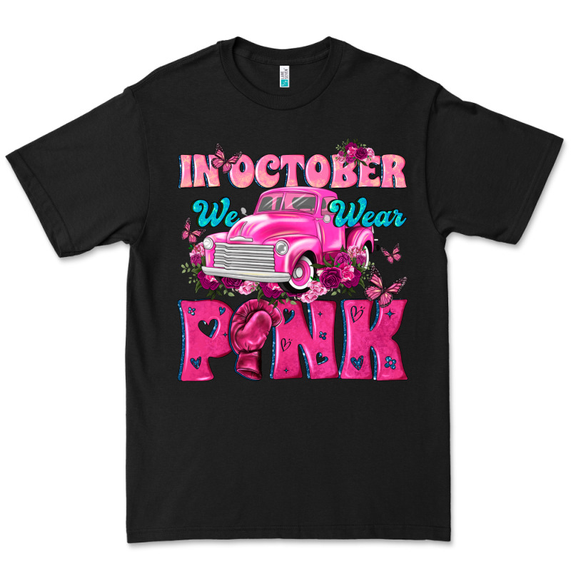 In October We Wear Pink Truck Premium Tee by texasbilliewilder | Teevron