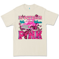 Bone In October We Wear Pink Truck Premium Tee - texasbilliewilder