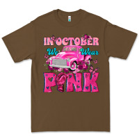 Cacao In October We Wear Pink Truck Premium Tee - texasbilliewilder
